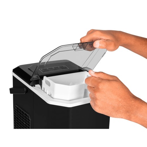 Maquina de gelo 12 Kg com sensor de cesta cheia preta - MG-01  110V