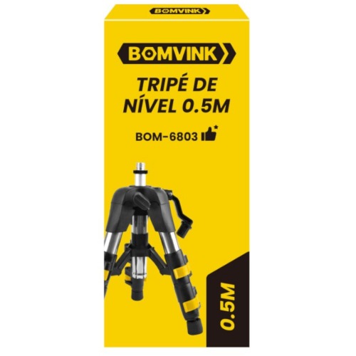 Tripé para nível a laser altura regulável 50 cm - BOM-6803 Tripé para nível a laser altura regulável 50 cm - BOM-6803