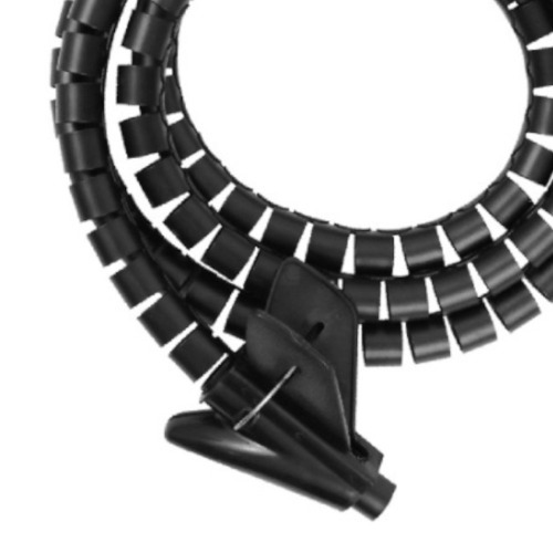 Organizador de Cabos 3 m 22 mm Preto - BOM-5540 Organizador de Cabos 3 m 22 mm Preto - BOM-5540