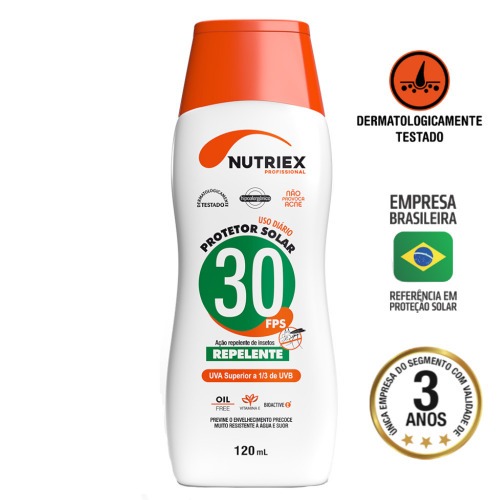 Protetor solar com repelente 120 ml FPS 30 - 60988 Protetor solar com repelente 120 ml FPS 30 - 60988