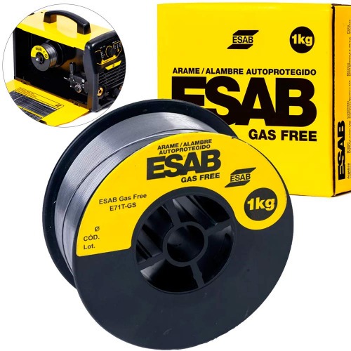Arame para solda mig 0,8 mm 1 kg uso sem gás - Gas Free Arame para solda mig 0,8 mm 1 kg uso sem gás - Gas Free