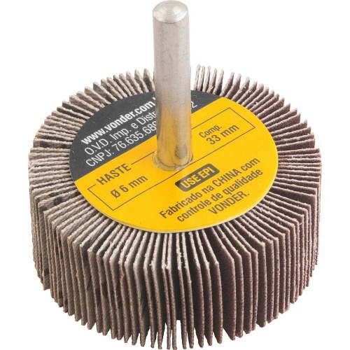 Roda de lixa 50 mm x 20 mm com haste gr�o 220