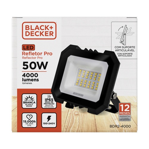 Refletor LED 100W 8000 lúmens 6500K luz branca - Pro LED 110V/220V Refletor LED 100W 8000 lúmens 6500K luz branca - Pro LED 110V/220V