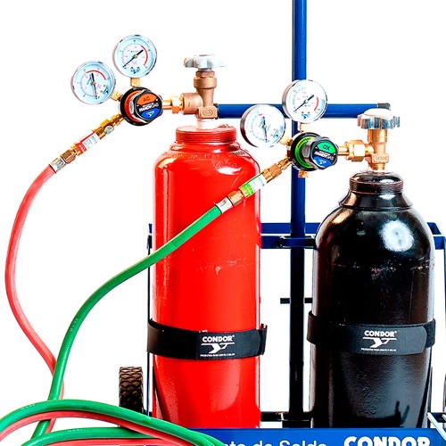 Conjunto de solda Oxigênio/Acetileno Economy Prático - 410151 Conjunto de solda Oxigênio/Acetileno Economy Prático - 410151