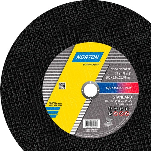 Disco de corte para metal e inox 12 Disco de corte para metal e inox 12