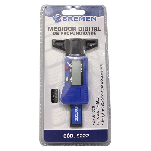 Medidor de profundidade digital de sulcos de pneus - 9222 Medidor de profundidade digital de sulcos de pneus - 9222