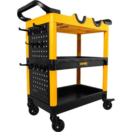 Carrinho para detalhamento automotivo 3 bandejas - CAV 100