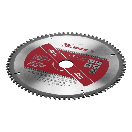 Disco de serra para alumínio 250 x 30 mm 80 dentes - 7338255 Disco de serra para alumínio 250 x 30 mm 80 dentes - 7338255