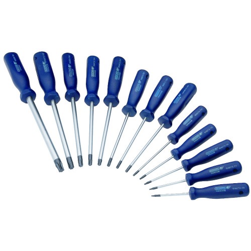 Jogo de chave hexalobular T6 a T50 com cabo 13 peças - 163 BTX Jogo de chave hexalobular T6 a T50 com cabo 13 peças - 163 BTX