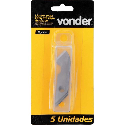 L�mina para estilete corte em acr�lico 11,4 x 44 mm 5 unidades