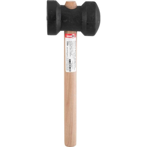 Martelo de borracha 60 mm preto 