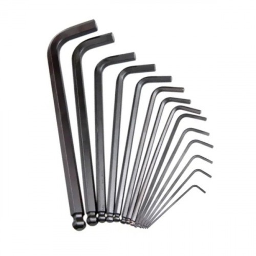 Jogo de chave allen longa abaulada 1,5 a 14 mm com 14 peças - 42KL-14M Jogo de chave allen longa abaulada 1,5 a 14 mm com 14 peças - 42KL-14M