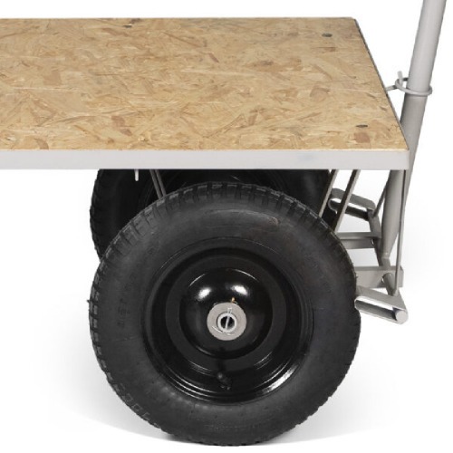 Carro plataforma com tampo em madeira capacidade de 600 kg - TM-89