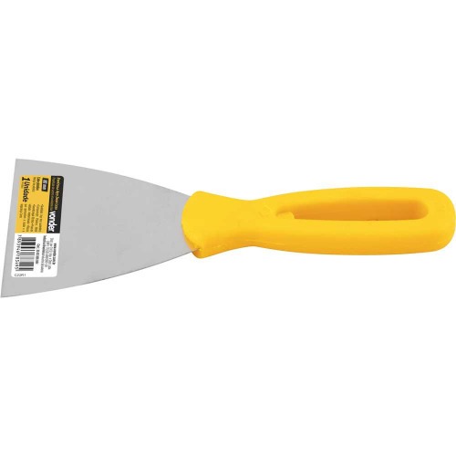 Espátula de aço inox 80 mm com cabo de plástico Espátula de aço inox 80 mm com cabo de plástico