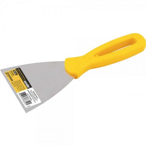 Espátula de aço inox 80 mm com cabo de plástico Espátula de aço inox 80 mm com cabo de plástico