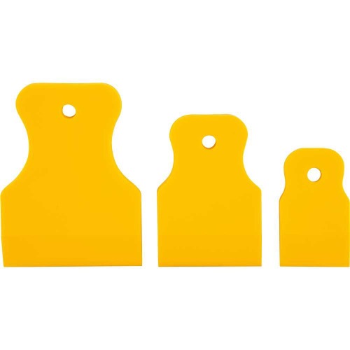 Jogo de espátulas em PVC 3 peças Jogo de espátulas em PVC 3 peças