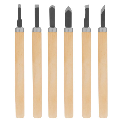 Jogo de formões para escultura com 6 peças - 2460655 Jogo de formões para escultura com 6 peças - 2460655