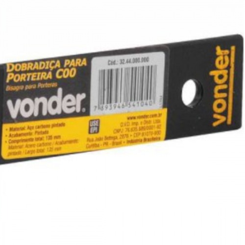 Dobradi�a para porteira de a�o pintado 135 mm - C00