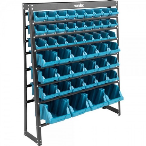 Estante metálica com 49 gavetas azuis n°3 / n°5 / n°7 Estante metálica com 49 gavetas azuis n°3 / n°5 / n°7