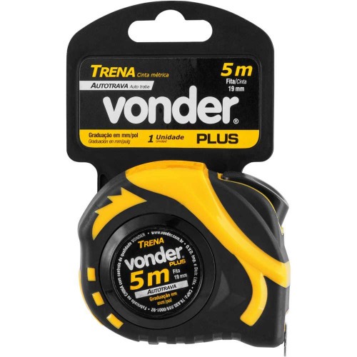 Trena com fita de aço 19 mm x 5 m com trava Trena com fita de aço 19 mm x 5 m com trava