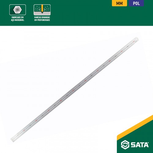Escala m�trica em a�o inoxid�vel 300 mm - ST91402