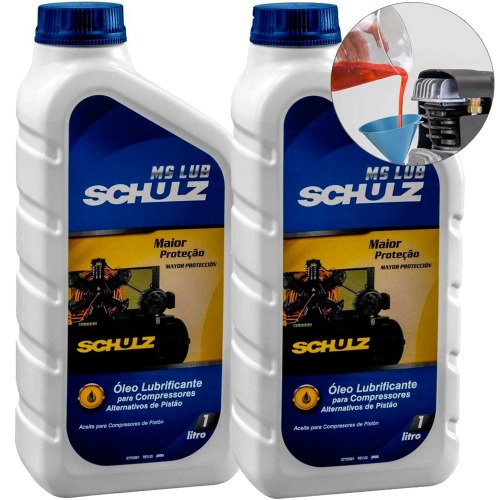 Kit Óleo lubrificante mineral para compressores 2 Litros - MS LUB Kit Óleo lubrificante mineral para compressores 2 Litros - MS LUB