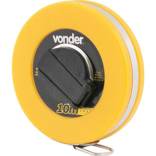 Trena de fibra de vidro 10 m com caixa fechada Trena de fibra de vidro 10 m com caixa fechada