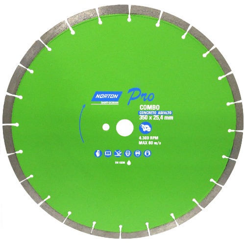 Disco diamantado segmentado 350 mm para concreto e asfalto - Pro Disco diamantado segmentado 350 mm para concreto e asfalto - Pro