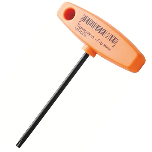 Chave hexalobular T20 x 100 mm cabo T aço cromo vanádio Chave hexalobular T20 x 100 mm cabo T aço cromo vanádio
