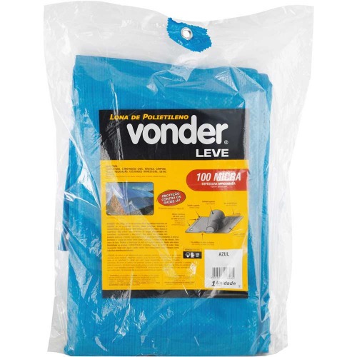 Lona de polietileno 6 x 4 m 100 micra azul