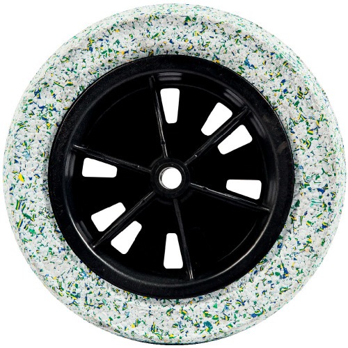 Roda completa com pneu maci�o 8 x 1