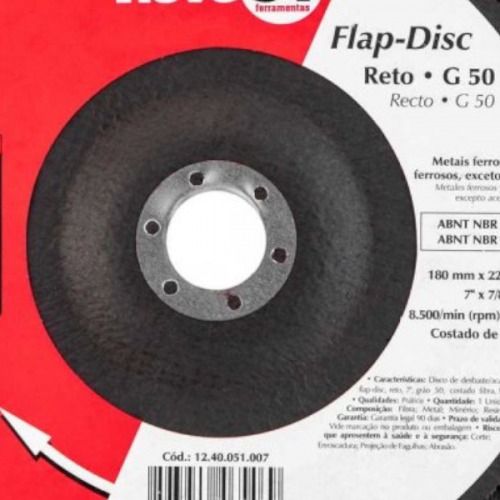 Disco de lixa flap disc reto 7 Disco de lixa flap disc reto 7