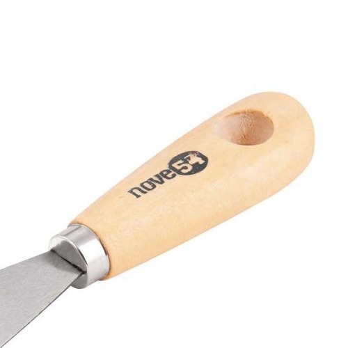 Espátula de aço laminado 38 mm com cabo de madeira Espátula de aço laminado 38 mm com cabo de madeira