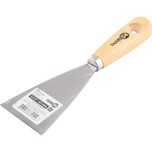 Esp�tula de a�o laminado 63 mm com cabo de madeira 