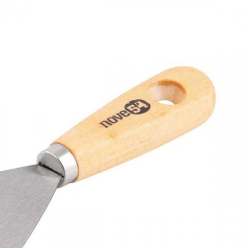 Espátula de aço laminado 101 mm com cabo de madeira Espátula de aço laminado 101 mm com cabo de madeira