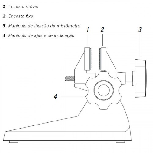 Suporte para micrômetro externo até 100 mm - 300.002 Suporte para micrômetro externo até 100 mm - 300.002