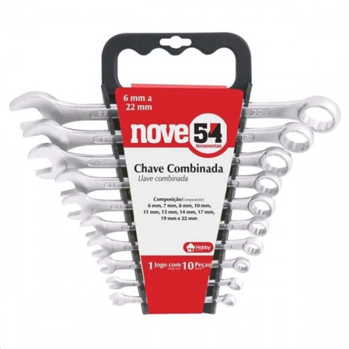 Jogo de chaves combinada 6 mm a 22 mm com 10 pe�as