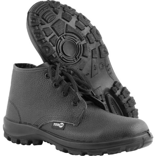 Botina monodensidade couro com cadar�o biqueira de a�o - BCN 0045