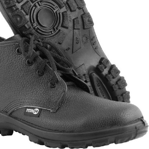 Botina monodensidade couro com cadar�o biqueira de a�o - BCN 0045