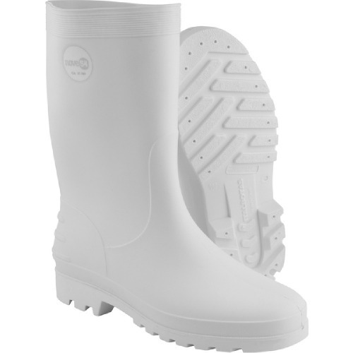 Bota em pvc cano m�dio branca n�