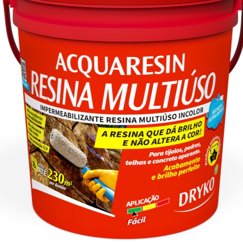 Impermeabilizante líquido resina acrílica multiuso 3,6L incolor - ACQUARESIN Impermeabilizante líquido resina acrílica multiuso 3,6L incolor - ACQUARESIN