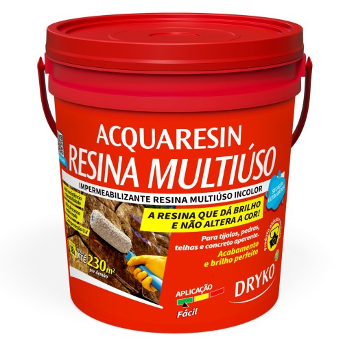 Impermeabilizante líquido resina acrílica multiuso 3,6L incolor - ACQUARESIN Impermeabilizante líquido resina acrílica multiuso 3,6L incolor - ACQUARESIN