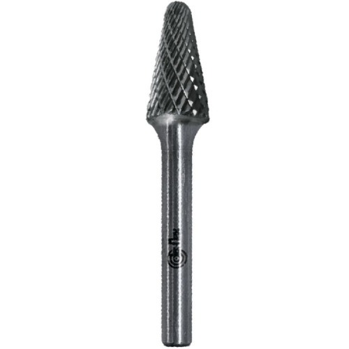 Lima rotativa endurecida cônica redonda 10 x 25 mm haste 6 mm - 23.222 Lima rotativa endurecida cônica redonda 10 x 25 mm haste 6 mm - 23.222
