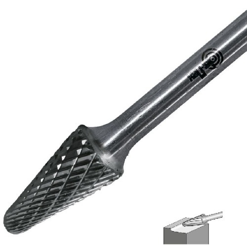 Lima rotativa endurecida cônica redonda 12 x 28 mm haste 6 mm - 23.223 Lima rotativa endurecida cônica redonda 12 x 28 mm haste 6 mm - 23.223