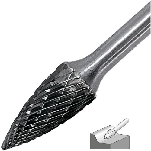 Lima rotativa endurecida árvore com ponta 12 x 25 mm haste 6 mm - 23.231 Lima rotativa endurecida árvore com ponta 12 x 25 mm haste 6 mm - 23.231