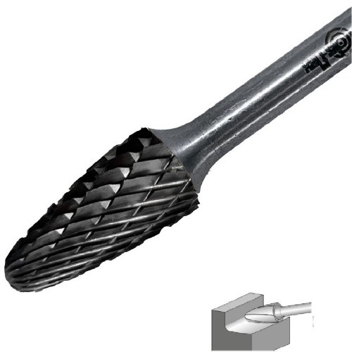 Lima rotativa endurecida em arvore 16 x 25 mm haste 6 mm - 23.280 Lima rotativa endurecida em arvore 16 x 25 mm haste 6 mm - 23.280