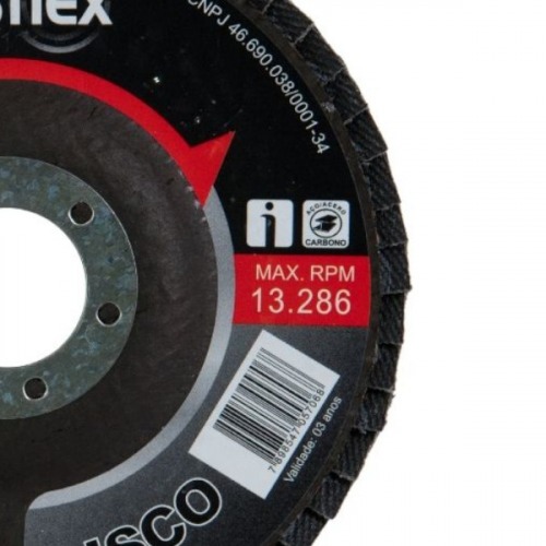 Disco de lixa flap-disc c�nico 4.1/2