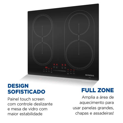Cooktop de indução 4 bocas 7000W display digital touch - CTI-03 220V Cooktop de indução 4 bocas 7000W display digital touch - CTI-03 220V