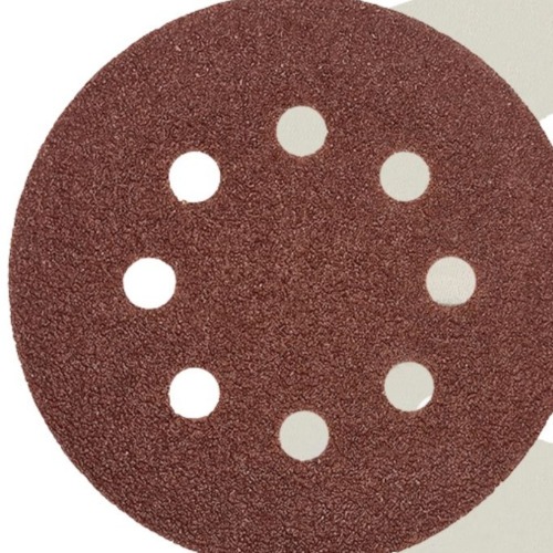 Disco de lixa com pluma 125 mm 8 furos gr�o 180 com 10 pe�as - 08.006