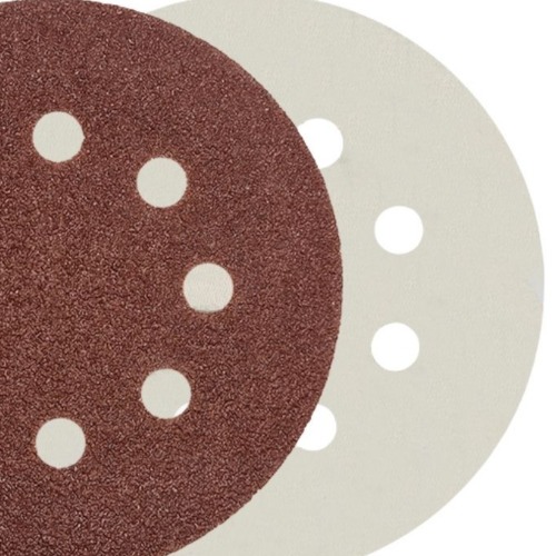 Disco de lixa com pluma 125 mm 8 furos gr�o 180 com 10 pe�as - 08.006